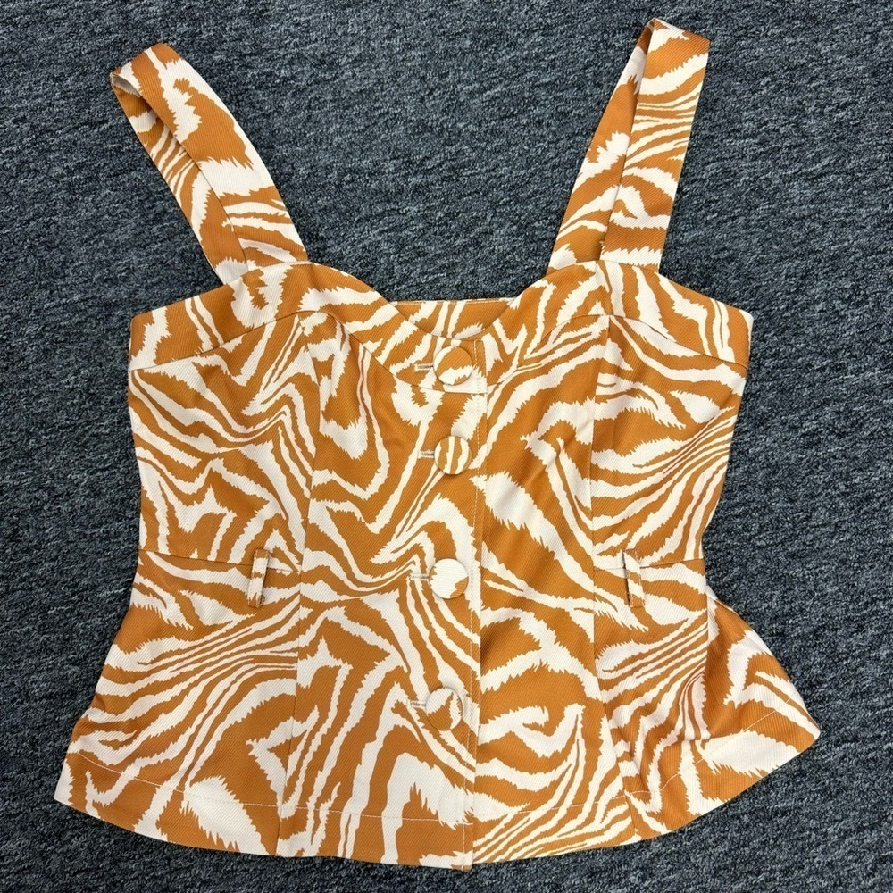Anthropologie Mare Mare Zebra-Striped Tank Size Small - Picture 2 of 5